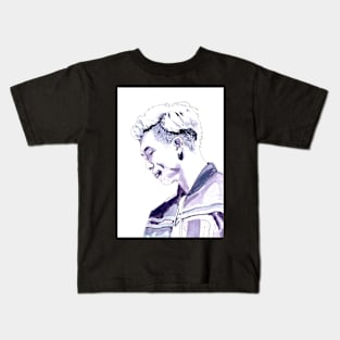 BTS Rap Monster Watercolour Design by NiamhYoungArt Kids T-Shirt